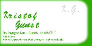 kristof gunst business card